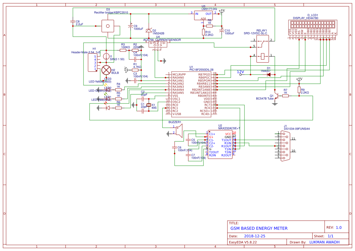 GSM BASED ENERGY METER CIRCUIT 01 - Platform for creating and sharing ...