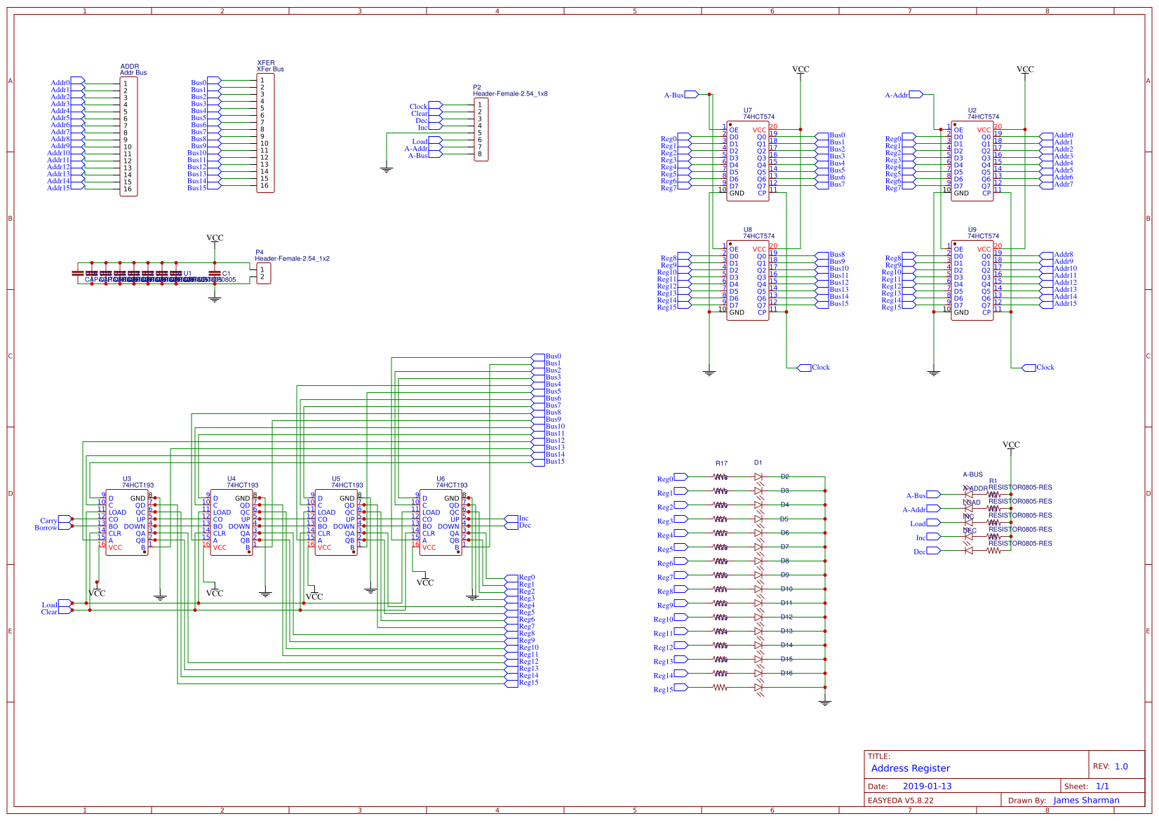 Counter / Address Register - OSHWLab