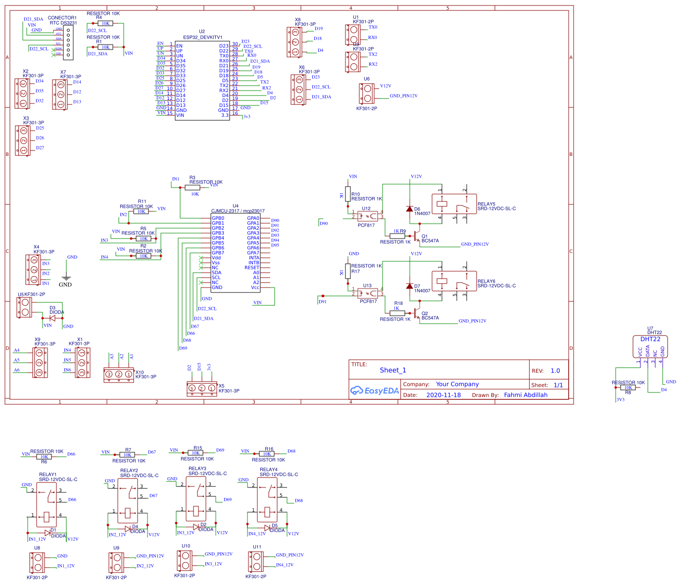 ESP terminal Block OSHWLab