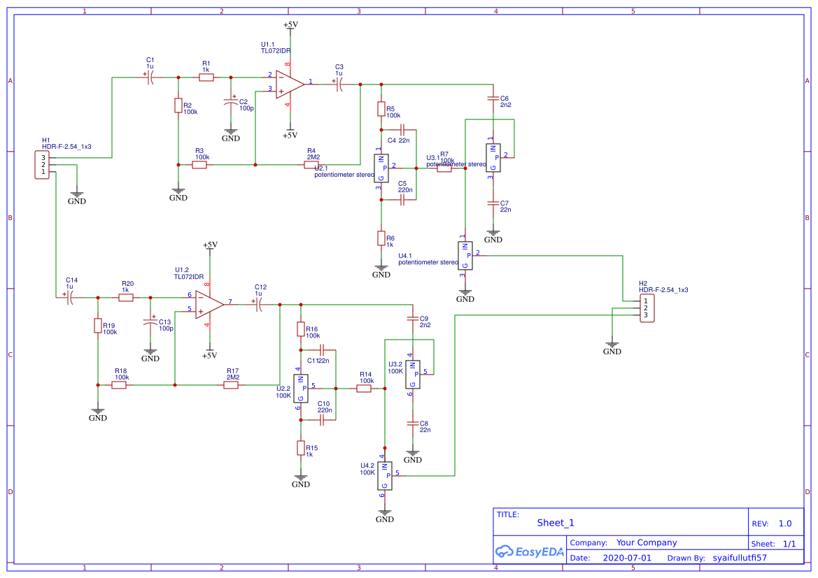 Tone Control Stereo - OSHWLab