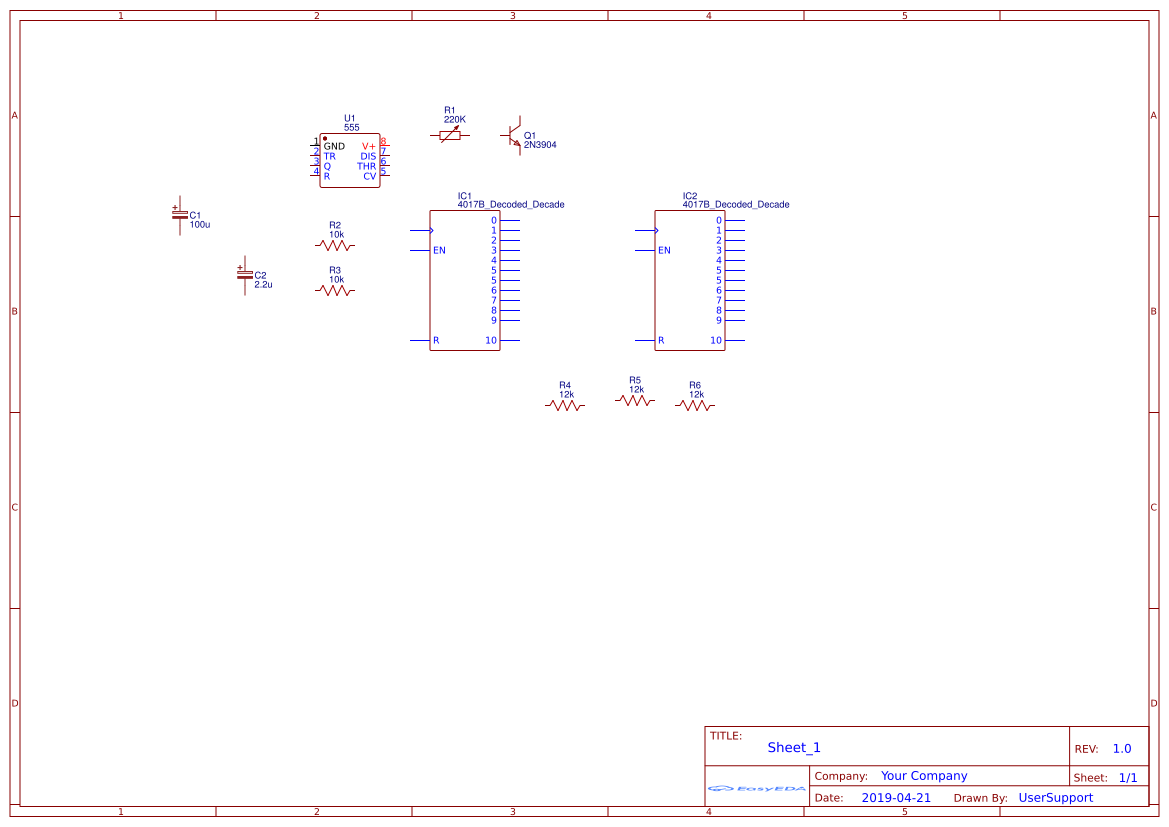 LED Chaser - EasyEDA open source hardware lab