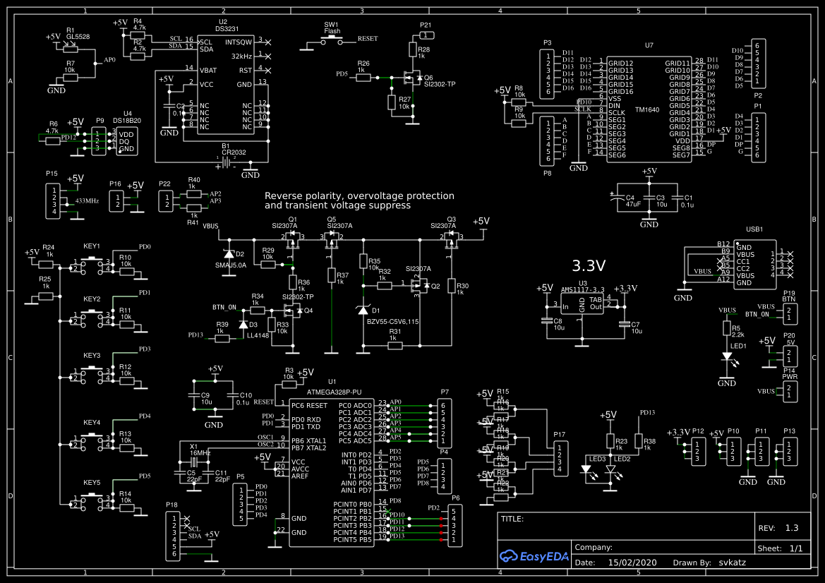 Clock v15 EasyEDA open source hardware lab