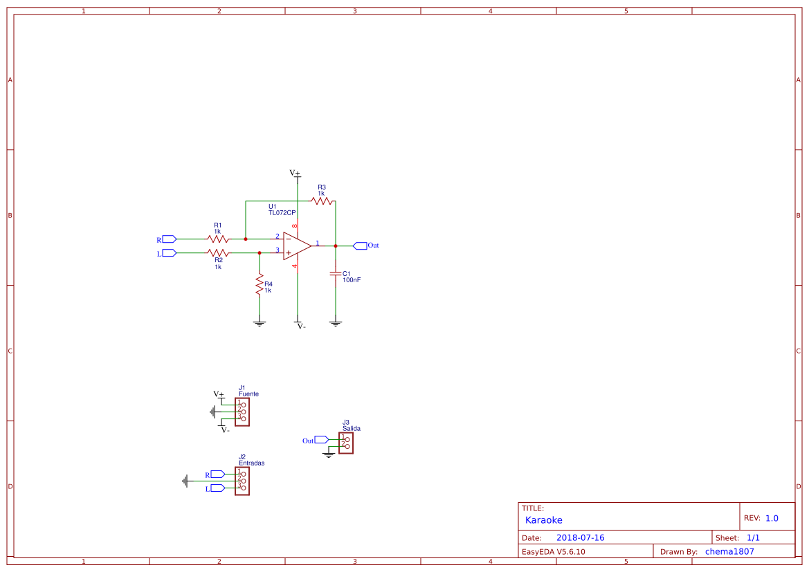 Karaoke EasyEDA open source hardware lab