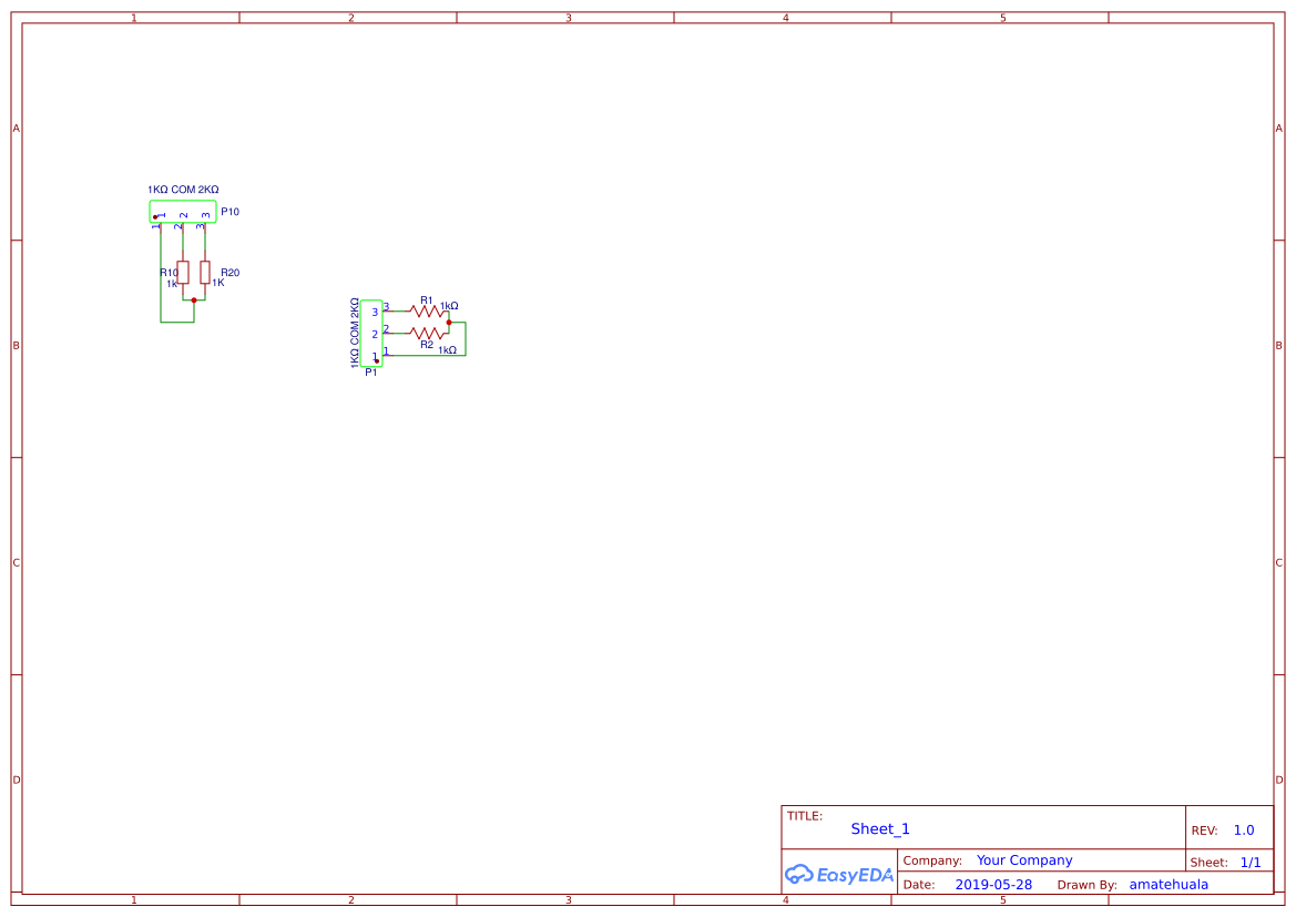 Resistor Module Drawing resistor double - Platform for creating and sharing projects - OSHWLab