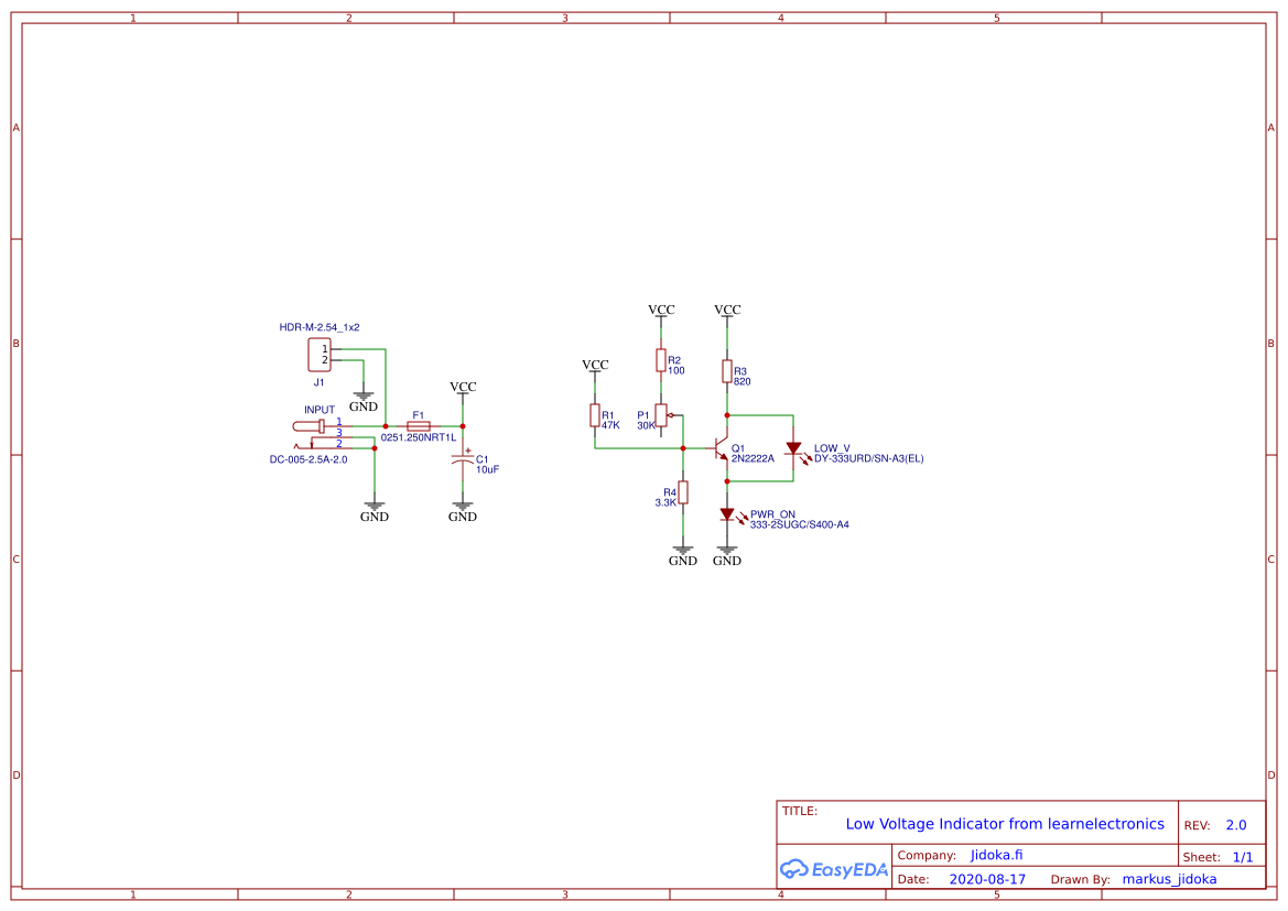 low_voltage_indicator_v2.0 OSHWLab
