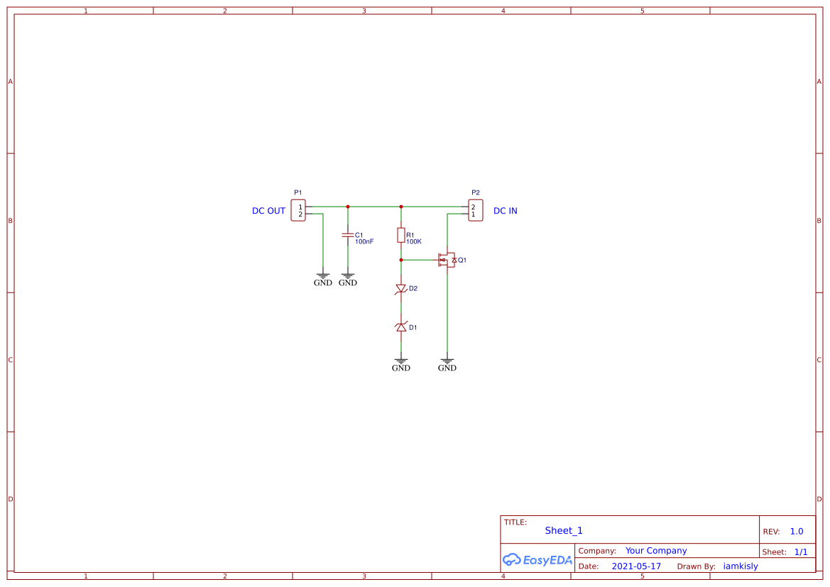 Power supply protector EasyEDA open source hardware lab