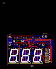 3x7 segment MAX7219 - EasyEDA open source hardware lab