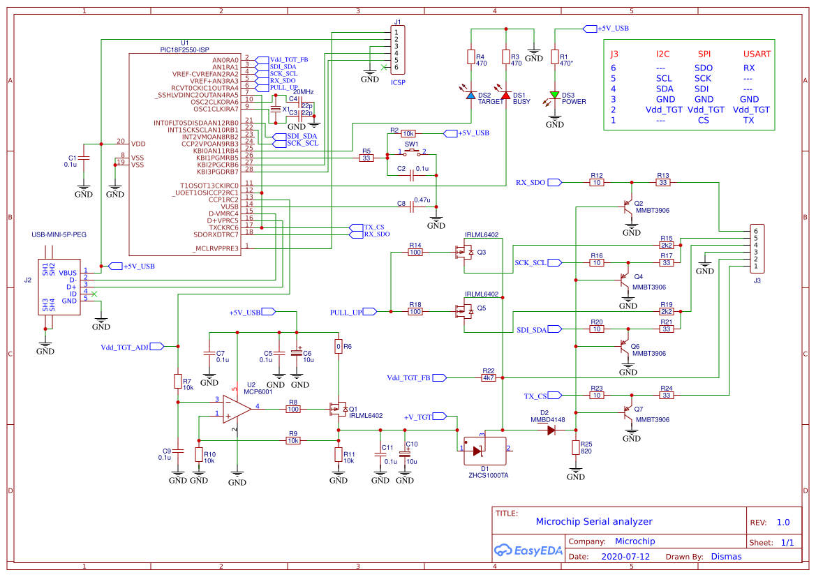 PICKIT Analizer - EasyEDA open source hardware lab