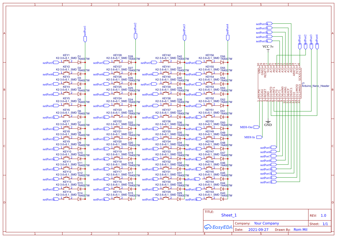 Registers matrix 4x14 plus - OSHWLab