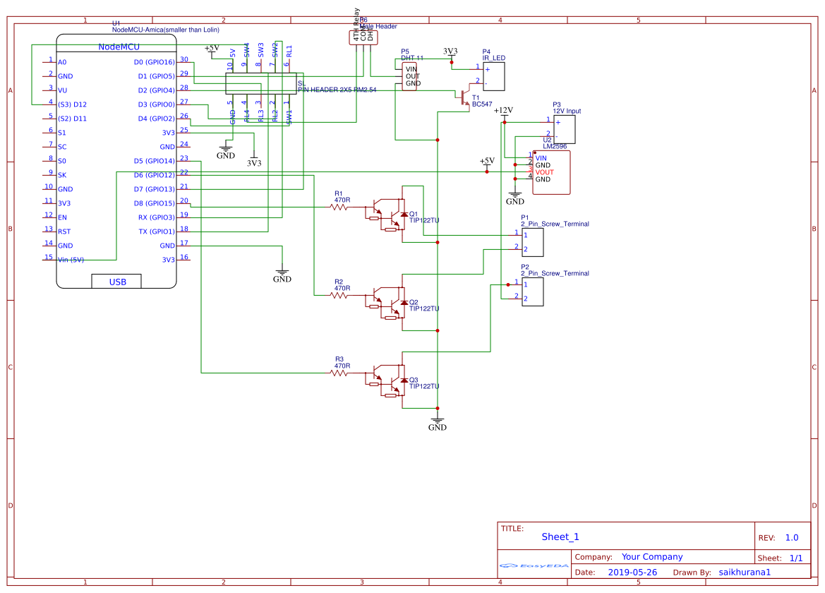 Yash Room Project - EasyEDA open source hardware lab