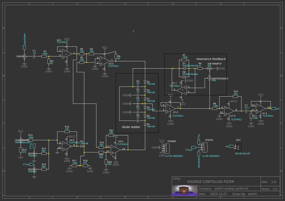 modular analog synth by prohri EasyEDA open source hardware lab