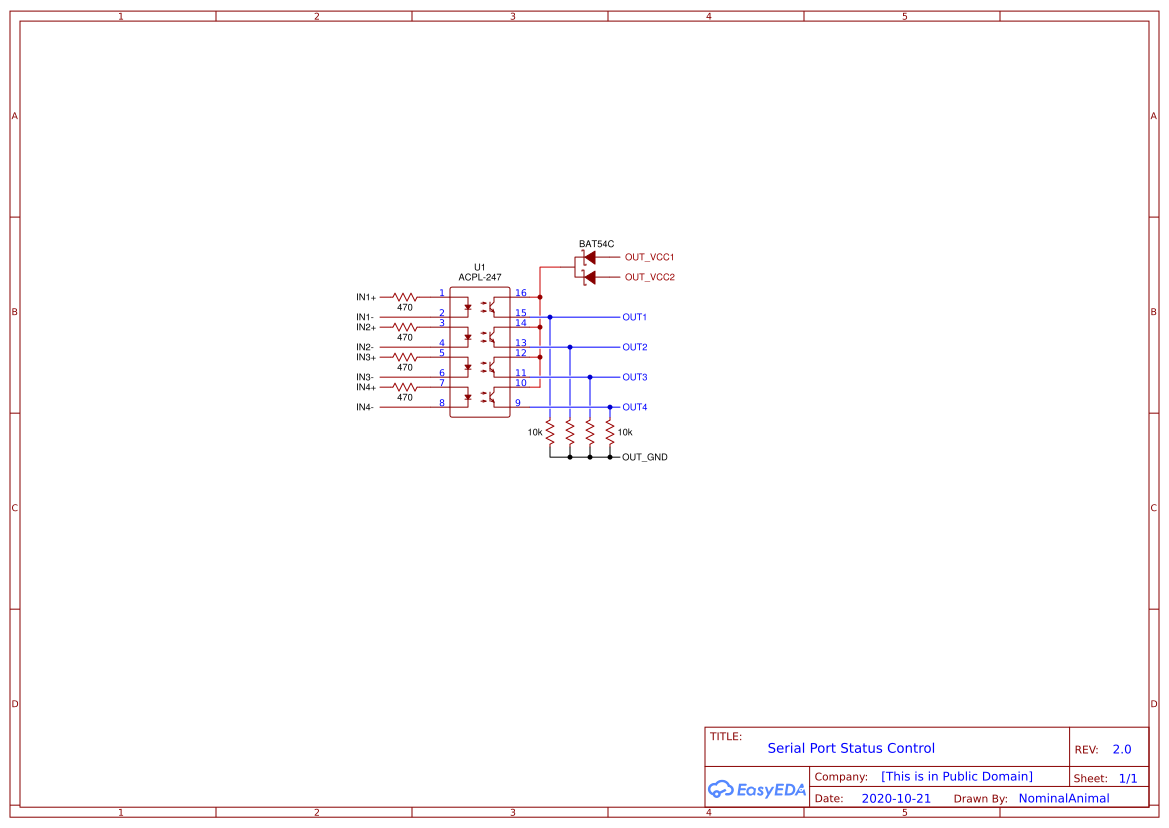 Serial Port Status Control - EasyEDA open source hardware lab