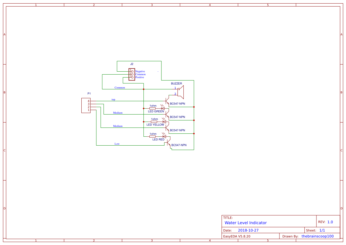 Water Level Indicator - EasyEDA open source hardware lab