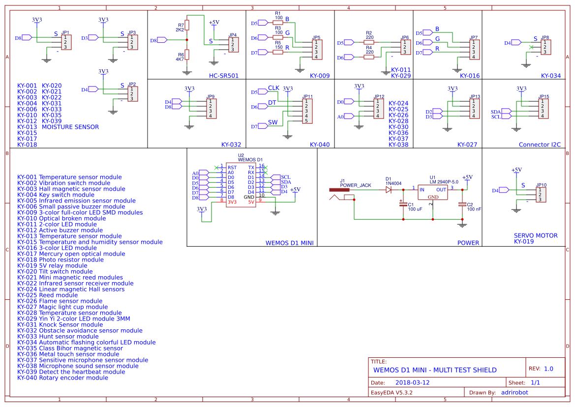 Wemos d1 mini multi test shield copy copy - EasyEDA open source ...