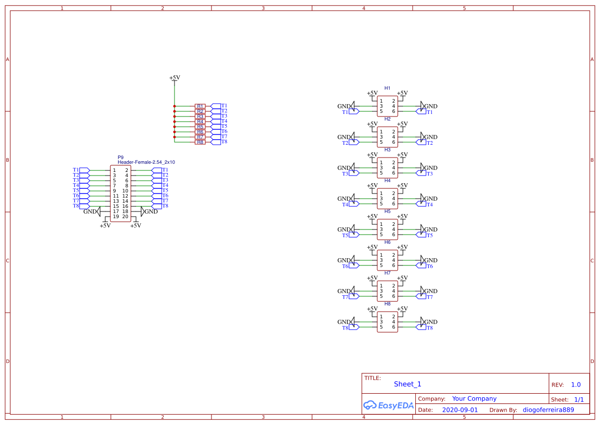 Placa para sensor temp. - EasyEDA open source hardware lab