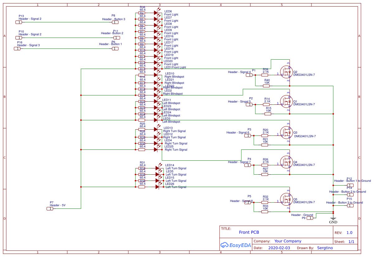 Front Board PCB Design - OSHWLab