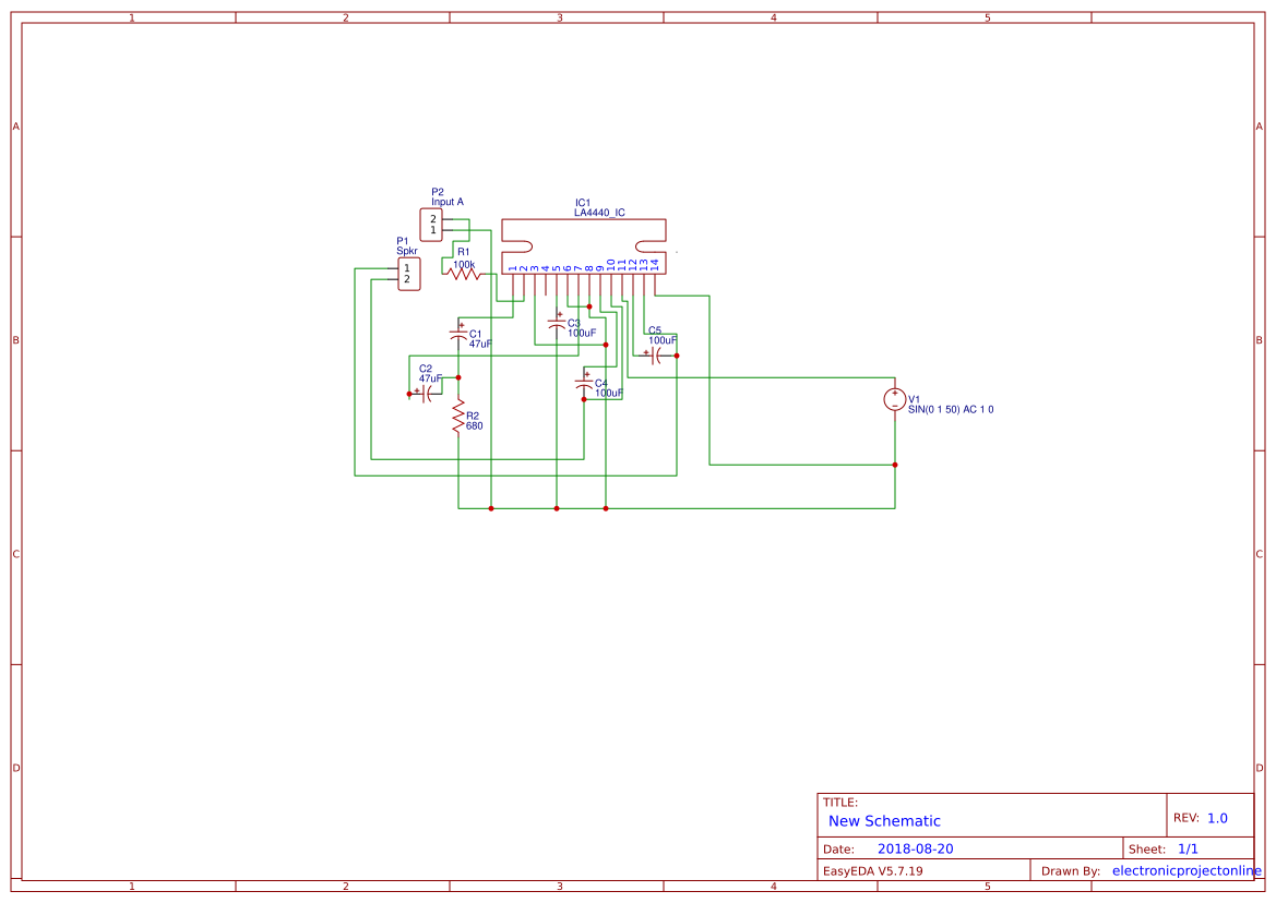 Sound Amplifier IC 4440 - EasyEDA open source hardware lab