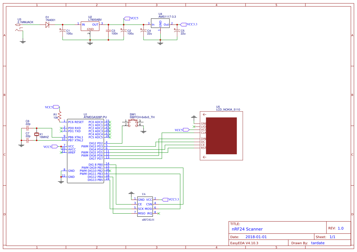 nRF24 Scanner LEAP#367 - EasyEDA open source hardware lab