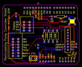 Arduino Shield for Recirculating Pump Controller - OSHWLab