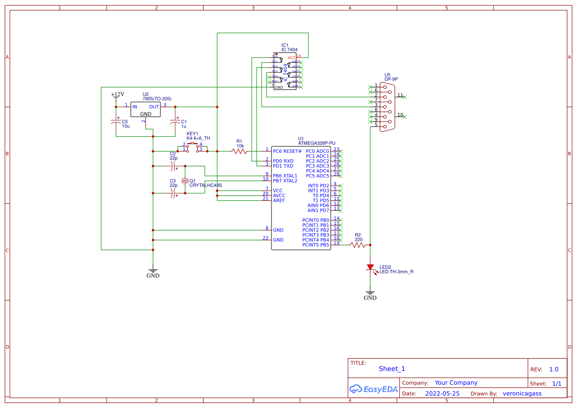Arduino StandAlone Schematic - PTH - OSHWLab
