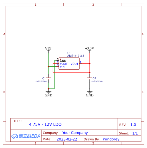4.75V - 12V LDO suitable for MCUs - EasyEDA open source hardware lab