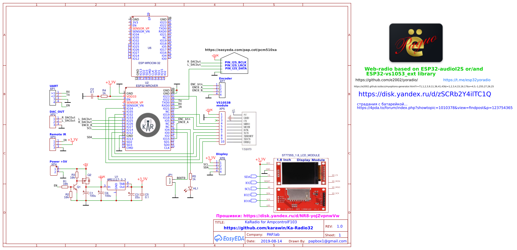 ERadio32_ESP32 - EasyEDA open source hardware lab