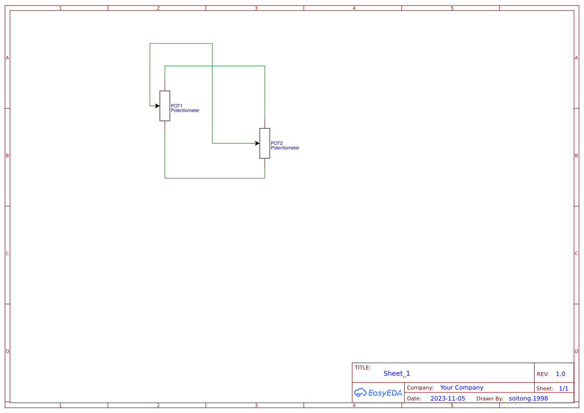 Potentiometertest EasyEDA open source hardware lab