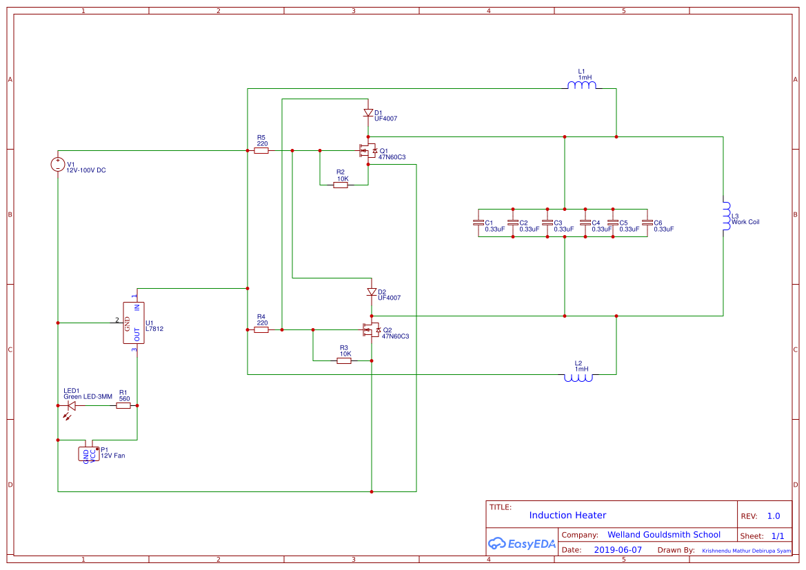 Induction heater - EasyEDA open source hardware lab