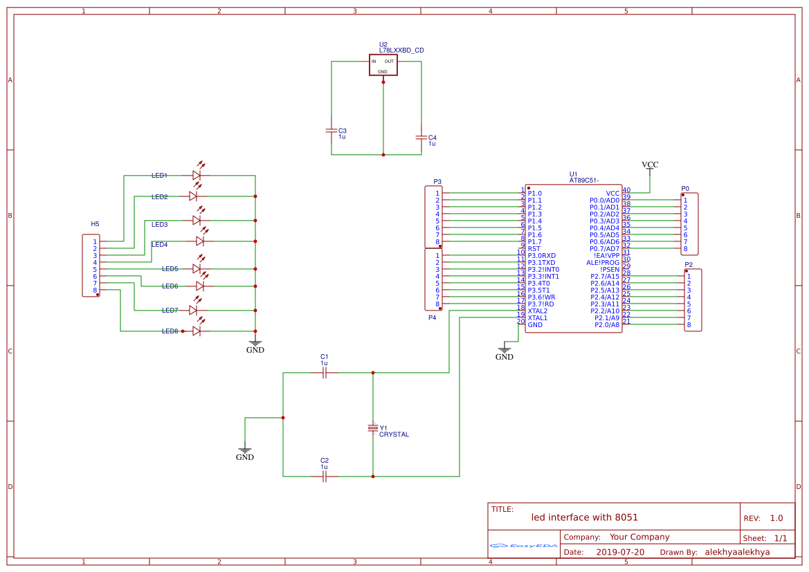 Led 8050 R7 Microcontroller led with 8051 - Platform for creating and sharing projects - OSHWLab