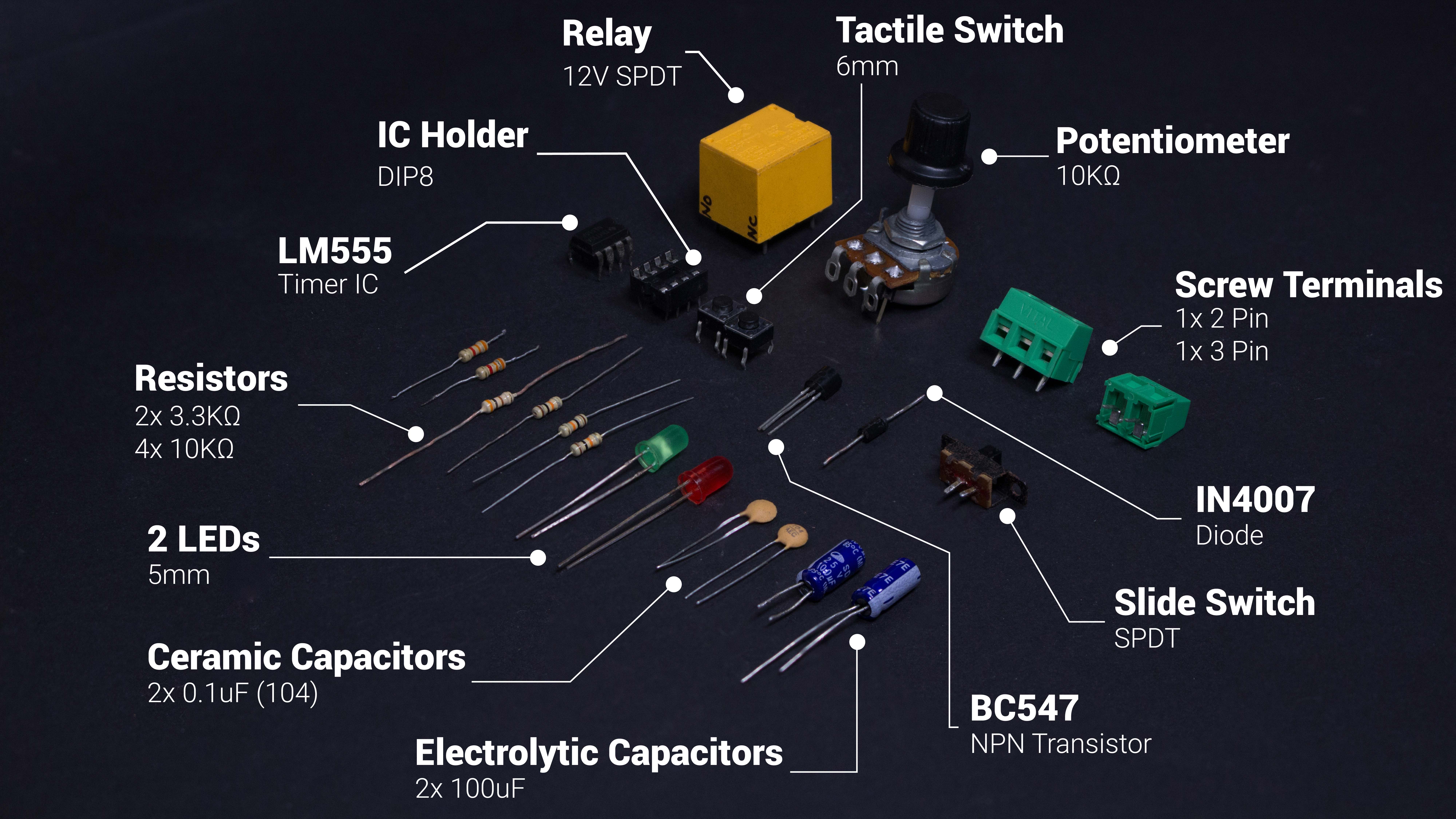 Adjustable Timer Relay Switch EasyEDA open source hardware lab
