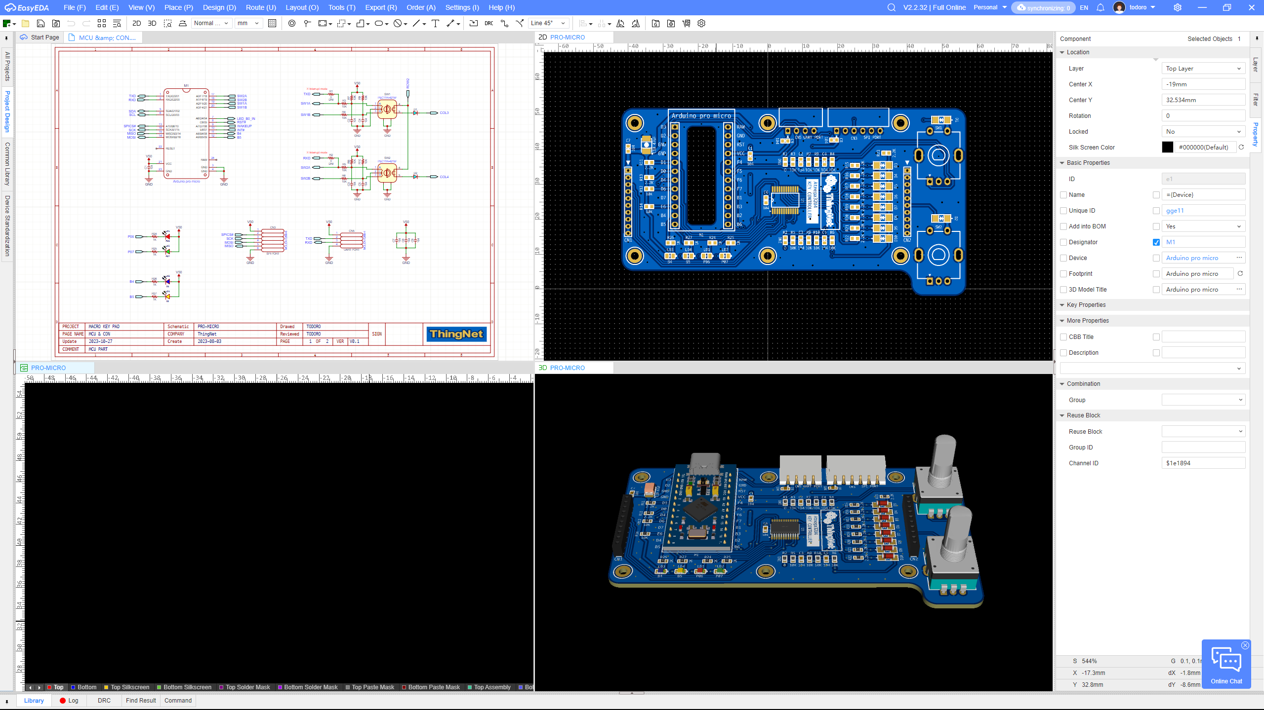 Nthing appears on the PCB editor screen. - EasyEDA open source hardware lab